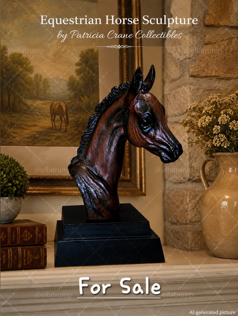 Beautiful Equestrian Horse Sculpture by Patricia Crane Collectibles